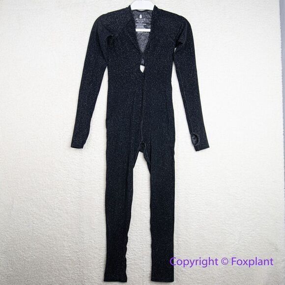 NEW Free People flash forward onesie jumpsuit playsuit leotard black, XS/S - Picture 5 of 16